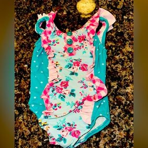 Ricrac Ruffle flowered swim 24m VGUC